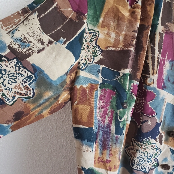 Vintage Nora Noh Silk 100 % Longsleeve Blouse - Picture 6 of 13